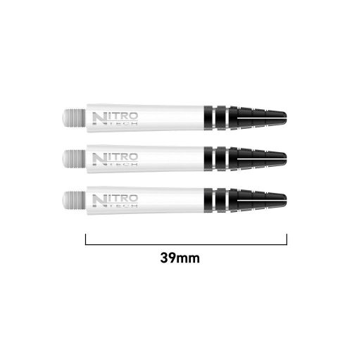 Dart szár közepes Red Dragon Nitrotech műanyag fém toppal, fehér 39mm