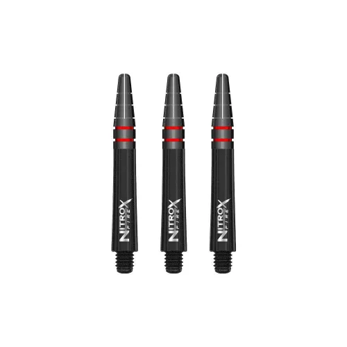 Dart szár rövid Red Dragon Nitro XFire műanyag fém toppal, fekete 36mm
