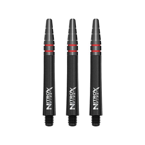 Dart szár hosszú Red Dragon Nitro XFire műanyag fém toppal, fekete 42mm