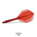 Darts toll és szár egyben Condor Axe átlátszó piros, standard toll és hosszú szár