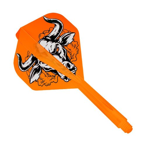 Darts toll és szár egyben Condor Axe Aussie Bull narancssárga, standardl toll és midi szár (kifutó)