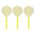 Darts toll és szár egyben Condor Axe neon sárga, Standard toll és extra hosszú szár