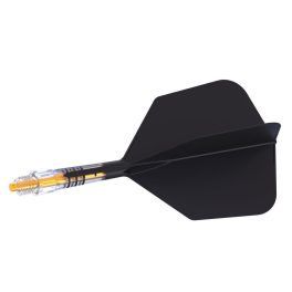 Darts toll és szár egyben Cuesoul ROST T19, fekete-sárga, Big Wing toll, 1-es méretű karbon szár
