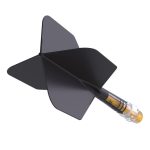 Darts toll és szár egyben Cuesoul ROST T19, fekete-sárga, Big Wing toll, 2-es méretű karbon szár