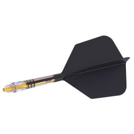 Darts toll és szár egyben Cuesoul ROST T19, fekete-sárga, Big Wing toll, 4-es méretű karbon szár