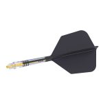 Darts toll és szár egyben Cuesoul ROST T19, fekete-sárga, Big Wing toll, 5-es méretű karbon szár