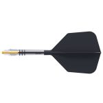 Darts toll és szár egyben Cuesoul ROST T19, fekete-sárga, Big Wing toll, 5-es méretű karbon szár