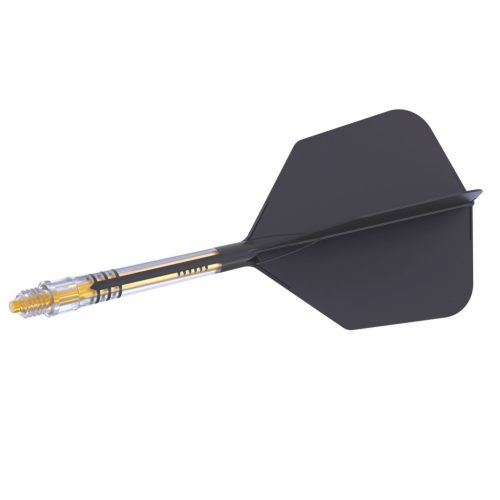 Darts toll és szár egyben Cuesoul ROST T19, fekete-sárga, Big Wing toll, 6-es méretű karbon szár
