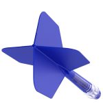 Darts toll és szár egyben Cuesoul ROST T19, királykék, Big Wing toll, 4-es méretű karbon szár