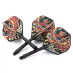 Darts toll és szár egyben Cuesoul ROST AK5 Vermilion Bird, fekete Standard Wing toll és közepes szár