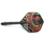 Darts toll és szár egyben Cuesoul ROST AK5 Vermilion Bird, fekete Standard Wing toll és közepes szár