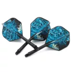 Darts toll és szár egyben Cuesoul ROST AK5 Black Tortoise, fekete Standard Wing toll és közepes szár