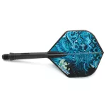 Darts toll és szár egyben Cuesoul ROST AK5 Black Tortoise, fekete Standard Wing toll és közepes szár