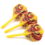 Darts toll és szár egyben Cuesoul ROST AK5 Vermilion Bird, sárga Standard Wing toll és közepes szár