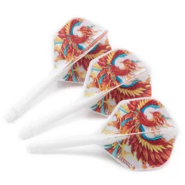   Darts toll és szár egyben Cuesoul ROST AK5 Vermilion Bird, fehér Standard Wing toll és közepes szár