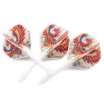Darts toll és szár egyben Cuesoul ROST AK5 Vermilion Bird, fehér Standard Wing toll és közepes szár