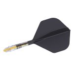 Darts toll és szár egyben Cuesoul ROST T19, fekete-sárga, Big Standard Wing toll, 2-es karbon szár