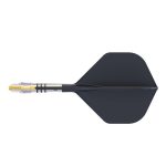 Darts toll és szár egyben Cuesoul ROST T19, fekete-sárga, Big Standard Wing toll, 2-es karbon szár