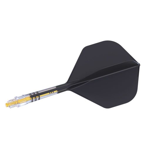 Darts toll és szár egyben Cuesoul ROST T19, fekete-sárga, Big Standard Wing toll, 3-as karbon szár