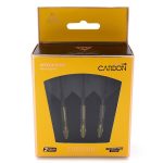 Darts toll és szár egyben Cuesoul ROST T19, fekete-sárga, Big Standard Wing toll, 5-ös karbon szár