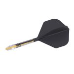 Darts toll és szár egyben Cuesoul ROST T19, fekete-sárga, Big Standard Wing toll, 6-os karbon szár
