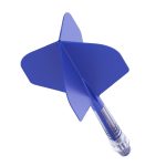Darts toll és szár egyben Cuesoul ROST T19, királykék, Small Standard Wing toll, 5-ös karbon szár