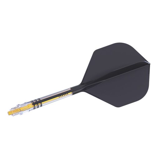 Darts toll és szár egyben Cuesoul ROST T19, fekete-sárga, Small Standard Wing toll, 6-os karbon szár
