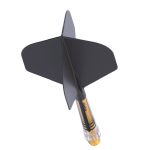 Darts toll és szár egyben Cuesoul ROST T19, fekete-sárga, Small Standard Wing toll, 6-os karbon szár
