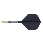 Darts toll és szár egyben Cuesoul ROST T19, fekete-sárga, Small Standard Wing toll, 5-ös karbon szár
