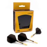 Darts toll és szár egyben Cuesoul ROST T19, fekete-sárga, Small Standard Wing toll, 4-es karbon szár