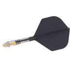 Darts toll és szár egyben Cuesoul ROST T19, fekete-sárga, Small Standard Wing toll, 3-as karbon szár