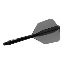 Darts toll és szár egyben Cuesoul ROST 77 átlátszó fekete, Big Wing toll és hosszú szár