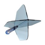 Darts toll és szár egyben Cuesoul ROST 77 átlátszó kék, Big Wing toll és rövid szár