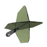 Darts toll és szár egyben Cuesoul ROST 77 átlátszó zöld, Big Wing toll és rövid szár