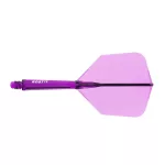 Darts toll és szár egyben Cuesoul ROST 77 átlátszó lila, Big Wing toll és közepes szár