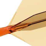 Darts toll és szár egyben Cuesoul ROST 77 átlátszó narancssárga, Big Wing toll és közepes szár