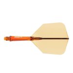 Darts toll és szár egyben Cuesoul ROST 77 átlátszó narancssárga, Big Wing toll és rövid szár
