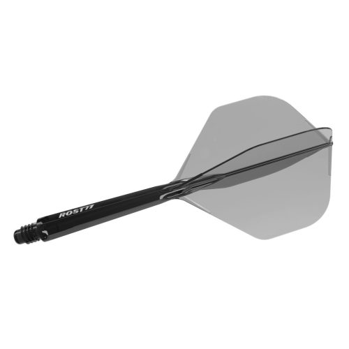 Darts toll és szár egyben Cuesoul ROST 77 átlátszó fekete, Big Standard Wing toll és hosszú szár