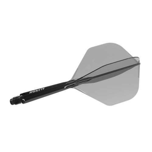 Darts toll és szár egyben Cuesoul ROST 77 átlátszó fekete, Big Standard Wing toll és közepes szár
