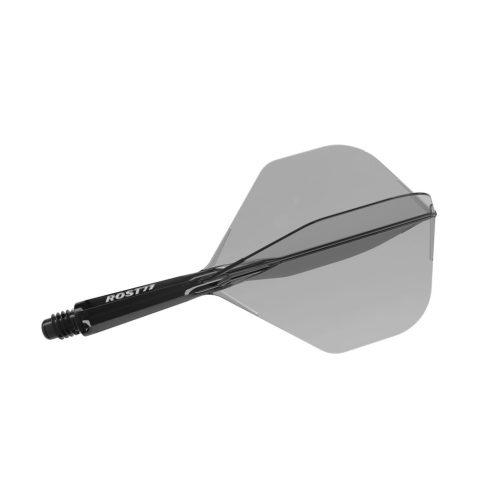 Darts toll és szár egyben Cuesoul ROST 77 átlátszó fekete, Big Standard Wing toll és rövid szár