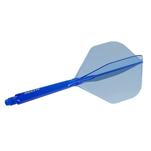 Darts toll és szár egyben Cuesoul ROST 77 átlátszó kék, Big Standard Wing toll és hosszú szár