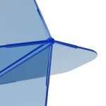 Darts toll és szár egyben Cuesoul ROST 77 átlátszó kék, Big Standard Wing toll és hosszú szár