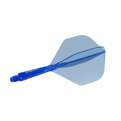 Darts toll és szár egyben Cuesoul ROST 77 átlátszó kék, Big Standard Wing toll és rövid szár