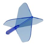 Darts toll és szár egyben Cuesoul ROST 77 átlátszó kék, Big Standard Wing toll és rövid szár