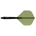 Darts toll és szár egyben Cuesoul ROST 77 átlátszó zöld, Big Standard Wing toll és hosszú szár