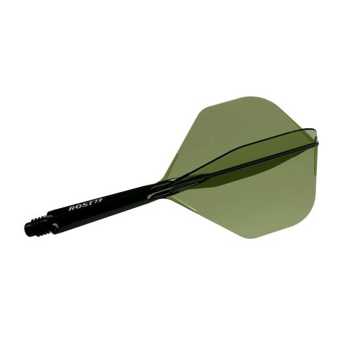 Darts toll és szár egyben Cuesoul ROST 77 átlátszó zöld, Big Standard Wing toll és közepes szár