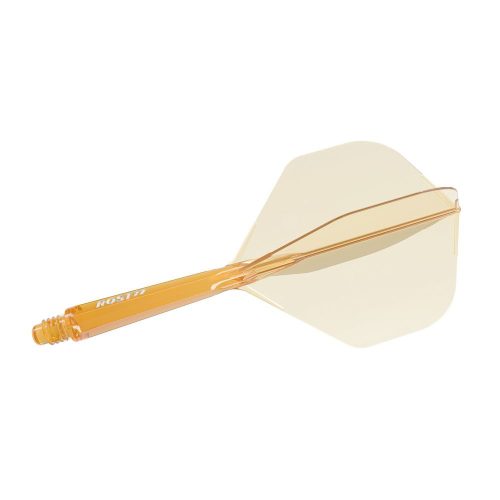 Darts toll és szár egyben Cuesoul ROST 77 átlátszó narancssárga, Big Standard toll és közepes szár