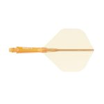 Darts toll és szár egyben Cuesoul ROST 77 átlátszó narancssárga, Big Standard toll és rövid szár