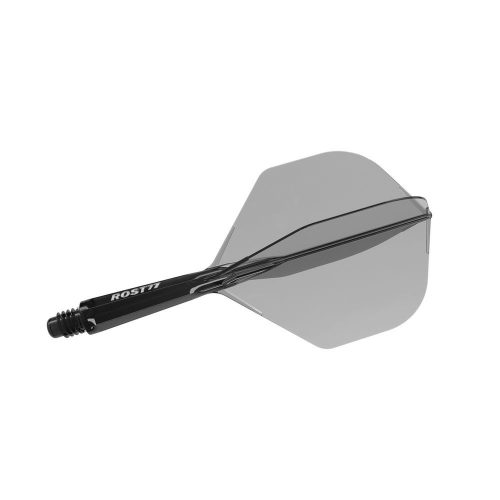 Darts toll és szár egyben Cuesoul ROST 77 átlátszó fekete, Small Standard Wing toll és rövid szár