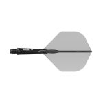 Darts toll és szár egyben Cuesoul ROST 77 átlátszó fekete, Small Standard Wing toll és rövid szár